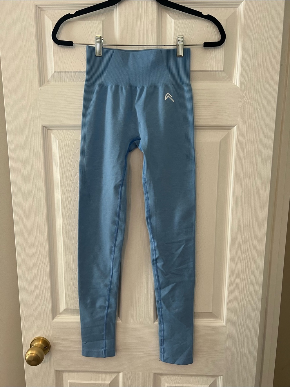 Oner Active Sky Blue High-Waist Leggings with Chevron Logo
